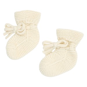 Müsli - Wool Knit Booties, Oat
